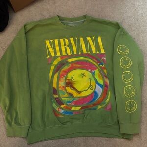 NIRVANA Multicolor Graphic Crewneck Sweater